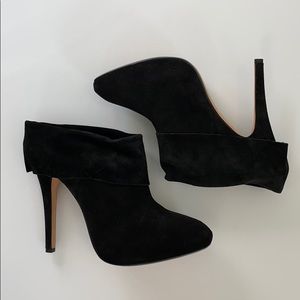 Max Studio foldover suede booties